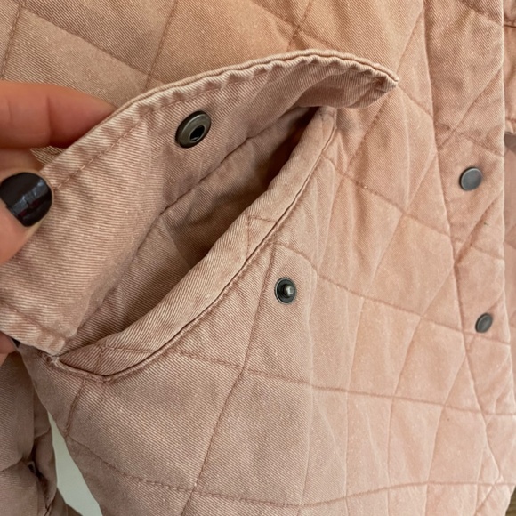 Joie | Quilted 100% Cotton Fall Barn Jacket Field Chore Coat Pastel Pink - Picture 8 of 11